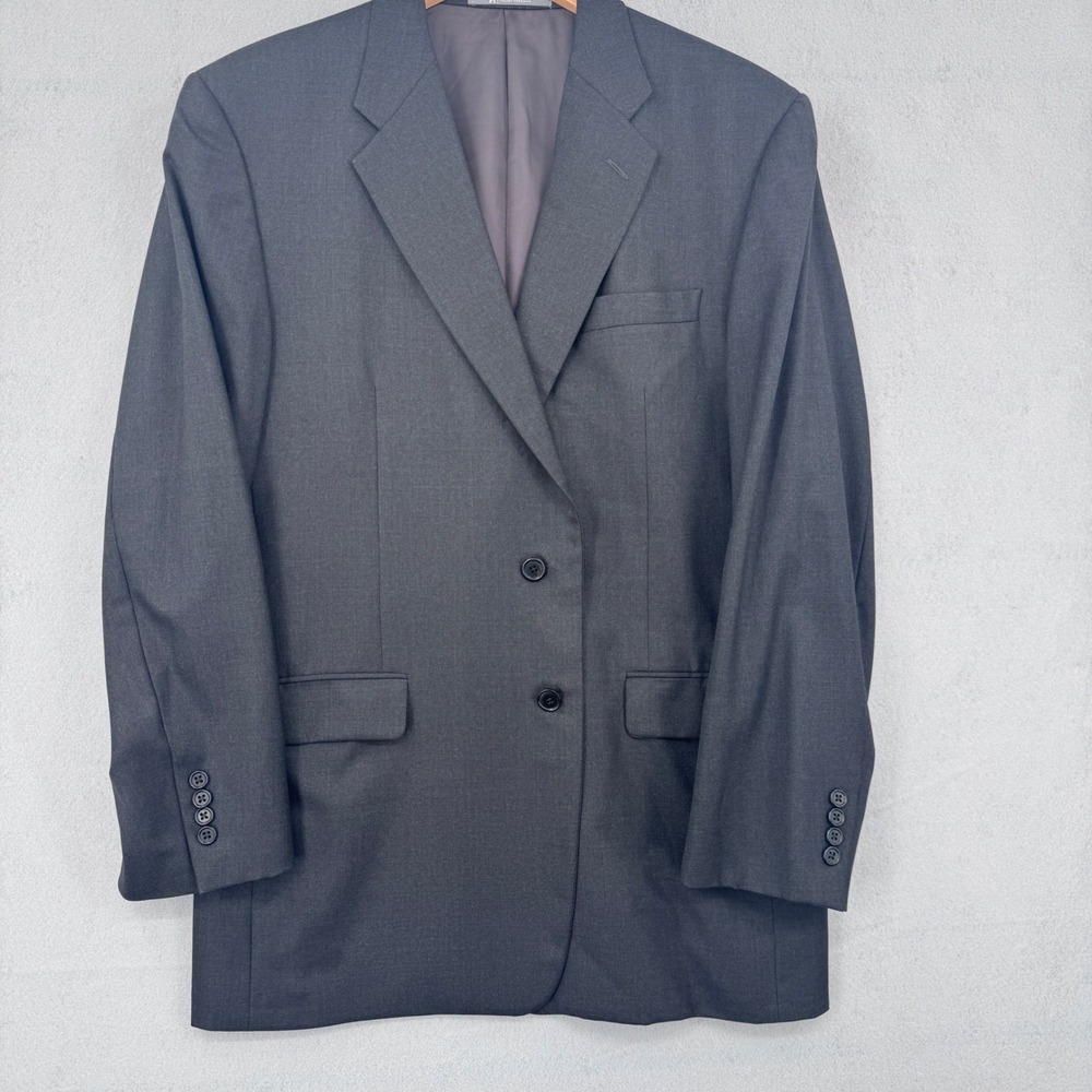 Hickey Freeman Blazer Mens 44 Reg Charcoal Loro Piana Wool Madison Suit Jacket